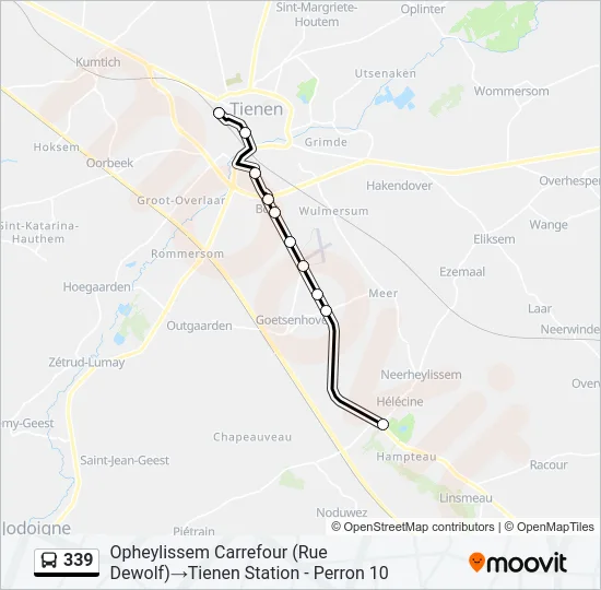 339 Bus Line Map