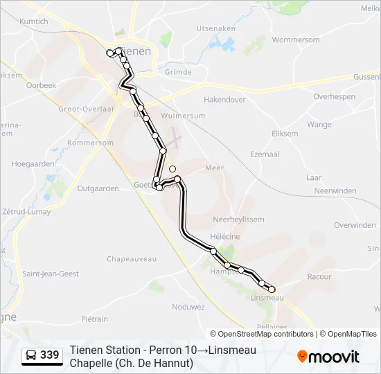 339 Bus Line Map
