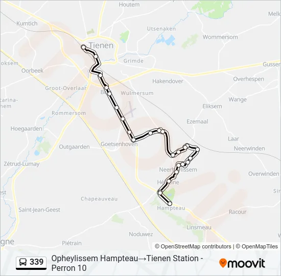339 Bus Line Map