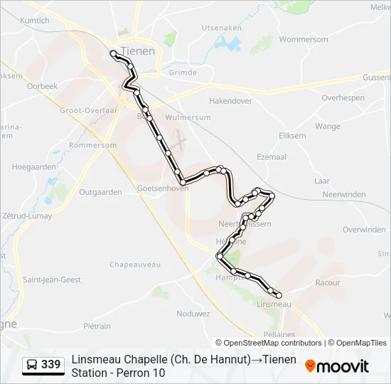 339 Bus Line Map