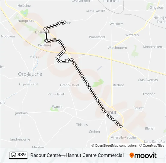 339 Bus Line Map