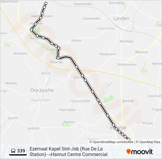 339 Bus Line Map