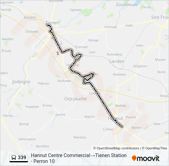 339 Bus Line Map
