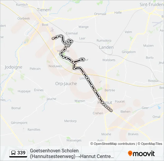 339 Bus Line Map