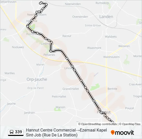 339 Bus Line Map