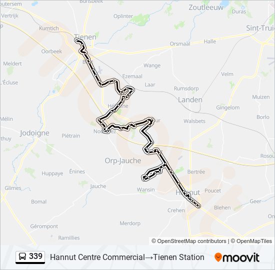 339 bus Line Map