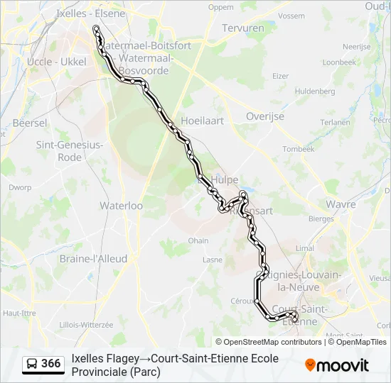 366 Bus Line Map
