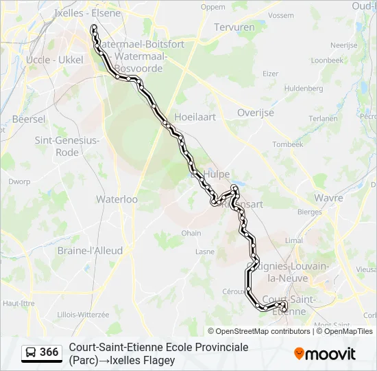 366 Bus Line Map