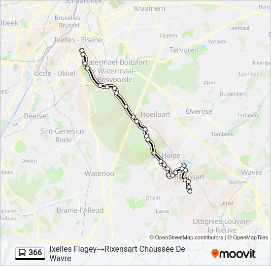 366 Bus Line Map