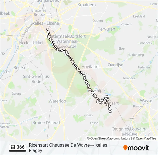 366 Bus Line Map