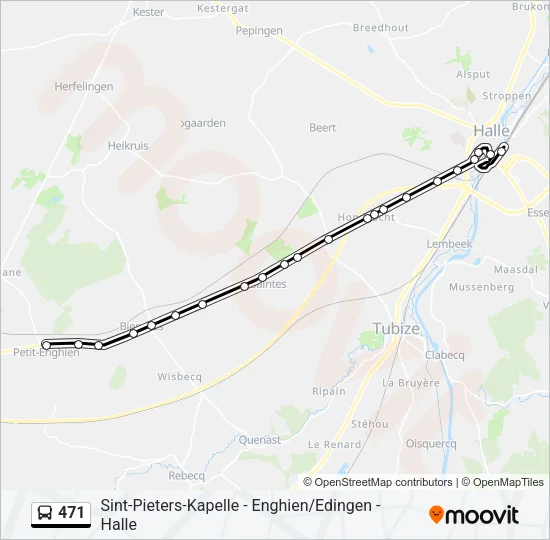 471 Bus Line Map