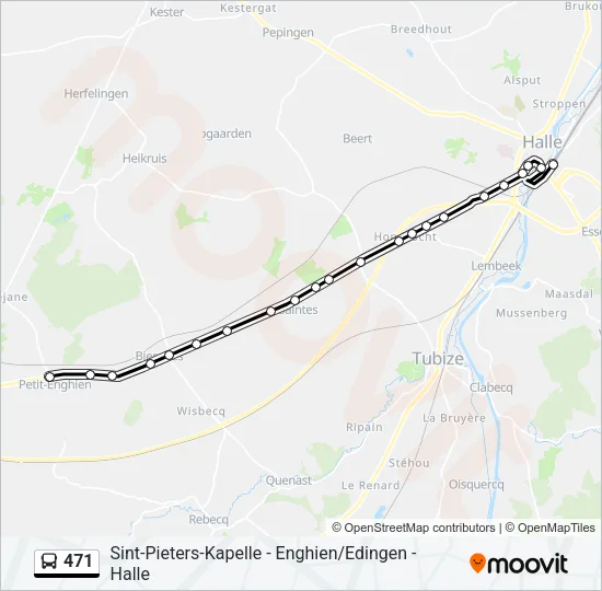 471 Bus Line Map