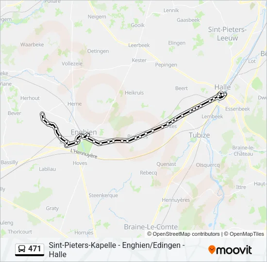 471 Bus Line Map