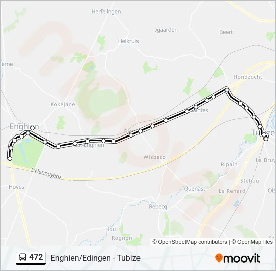 Plan de la ligne 472 de bus