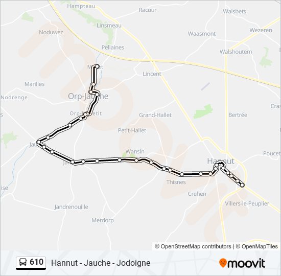 610 bus Line Map