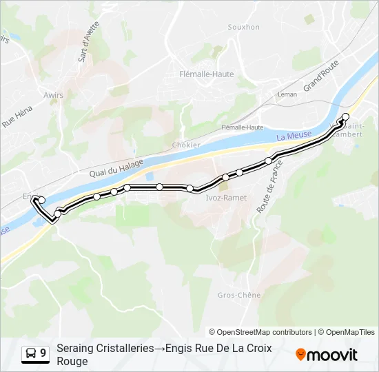 9 Bus Line Map