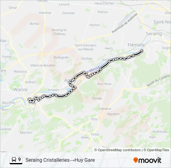 9 Bus Line Map