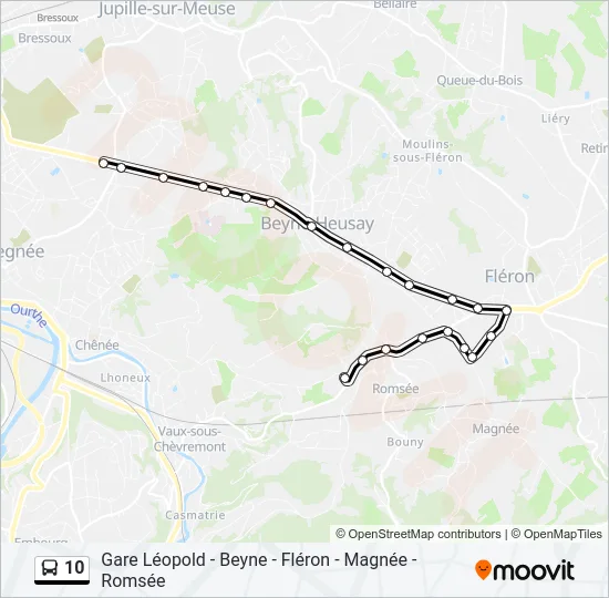10 Bus Line Map