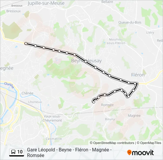 10 Bus Line Map