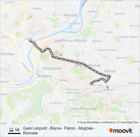 10 bus Line Map