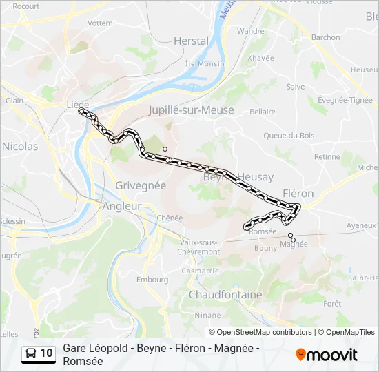 10 Bus Line Map
