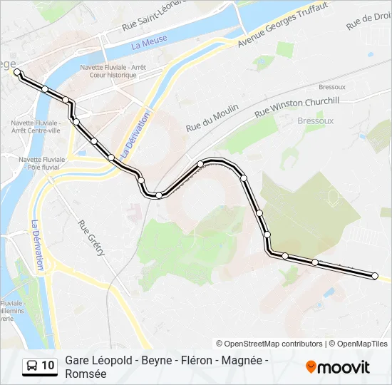 10 Bus Line Map