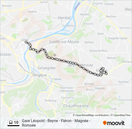 10 Bus Line Map