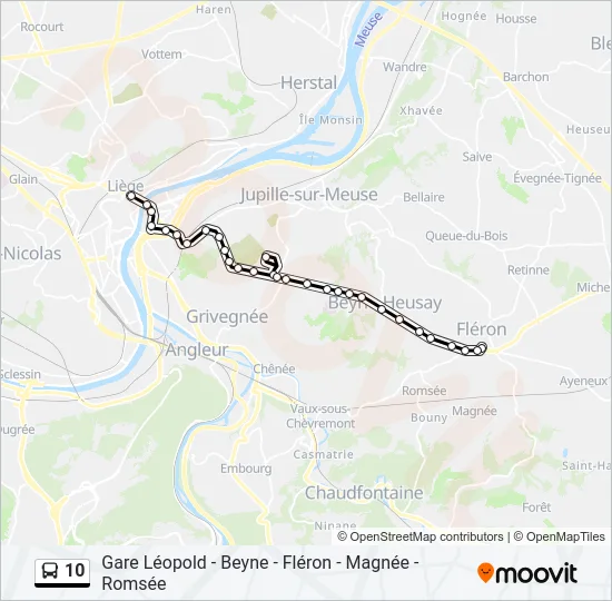 10 Bus Line Map