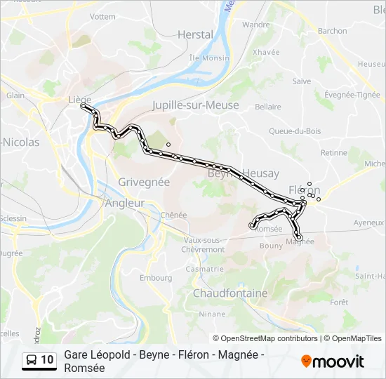 10 Bus Line Map