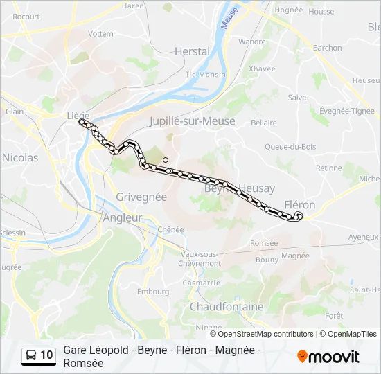10 Bus Line Map