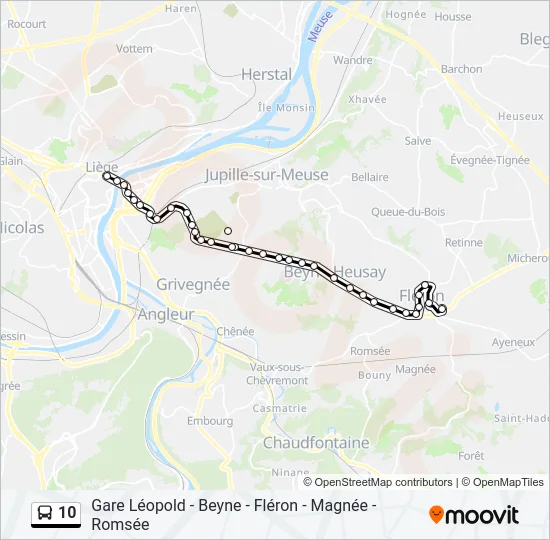 10 Bus Line Map