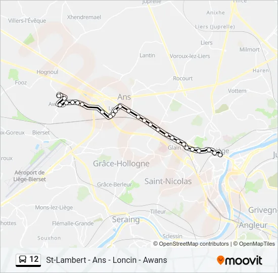 12 Bus Line Map