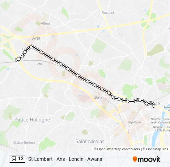 12 Bus Line Map