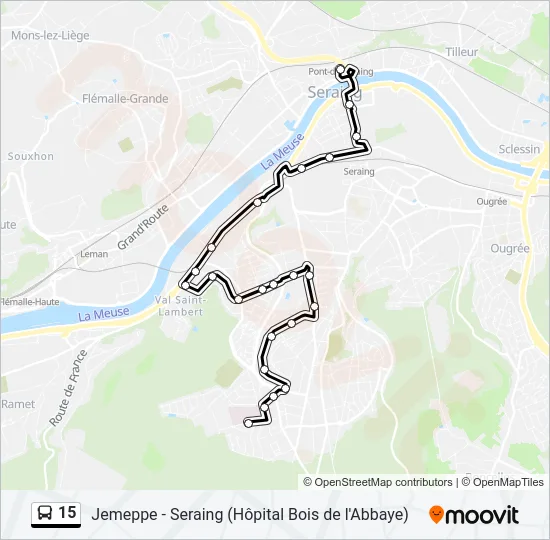 15 Bus Line Map