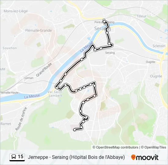 15 Bus Line Map