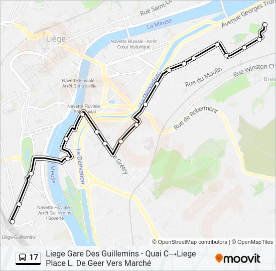 17 Bus Line Map