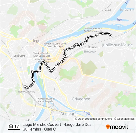 17 Bus Line Map