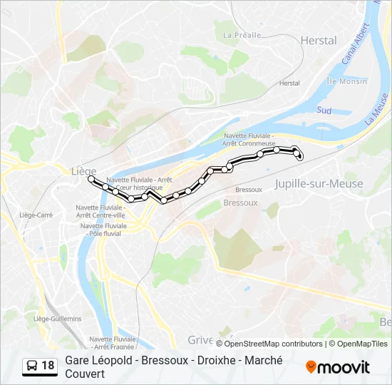 18 Bus Line Map