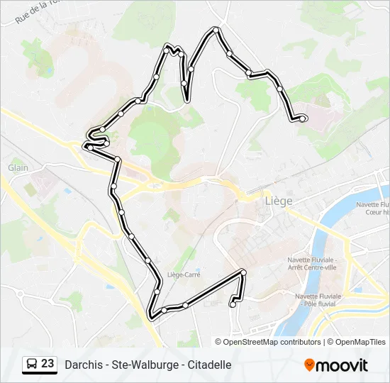 23 Bus Line Map