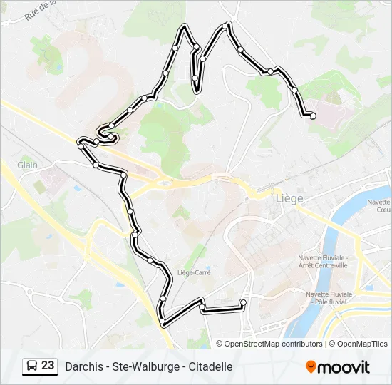 23 Bus Line Map