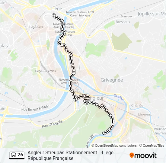 26 Bus Line Map
