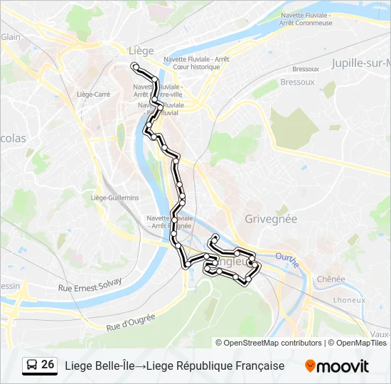 26 Bus Line Map