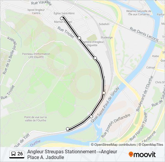 26 bus Line Map