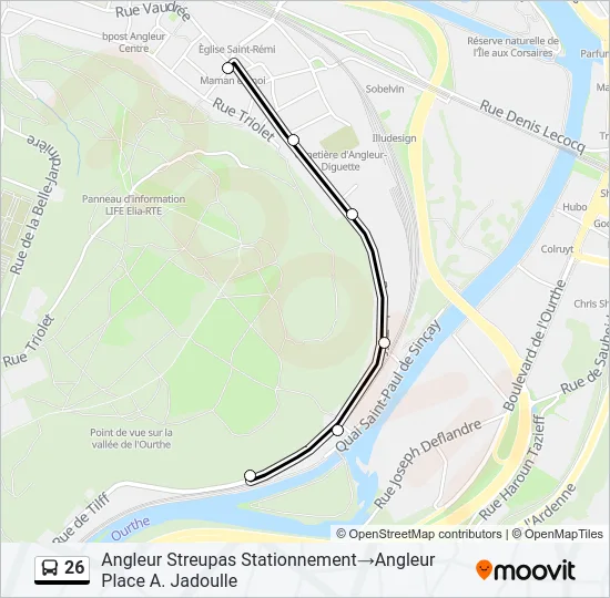 26 Bus Line Map