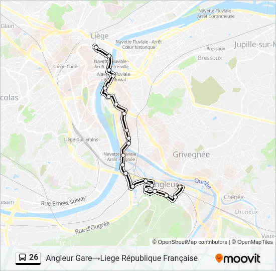 26 Bus Line Map