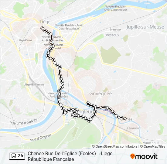 26 Bus Line Map