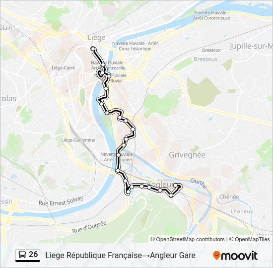 26 Bus Line Map