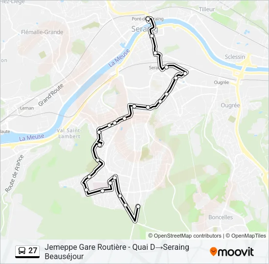 27 Bus Line Map