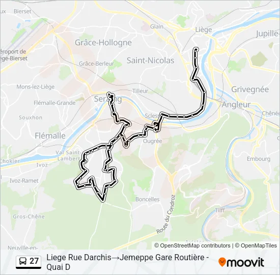 27 Bus Line Map