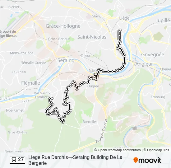 27 Bus Line Map